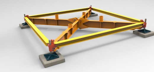 塔式起重机基座部分3D数模图纸 STEP IGS格式缩略图